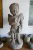 Product image 1 of the product “Amore winged, 80cm height, riverstone, handcrafted ”